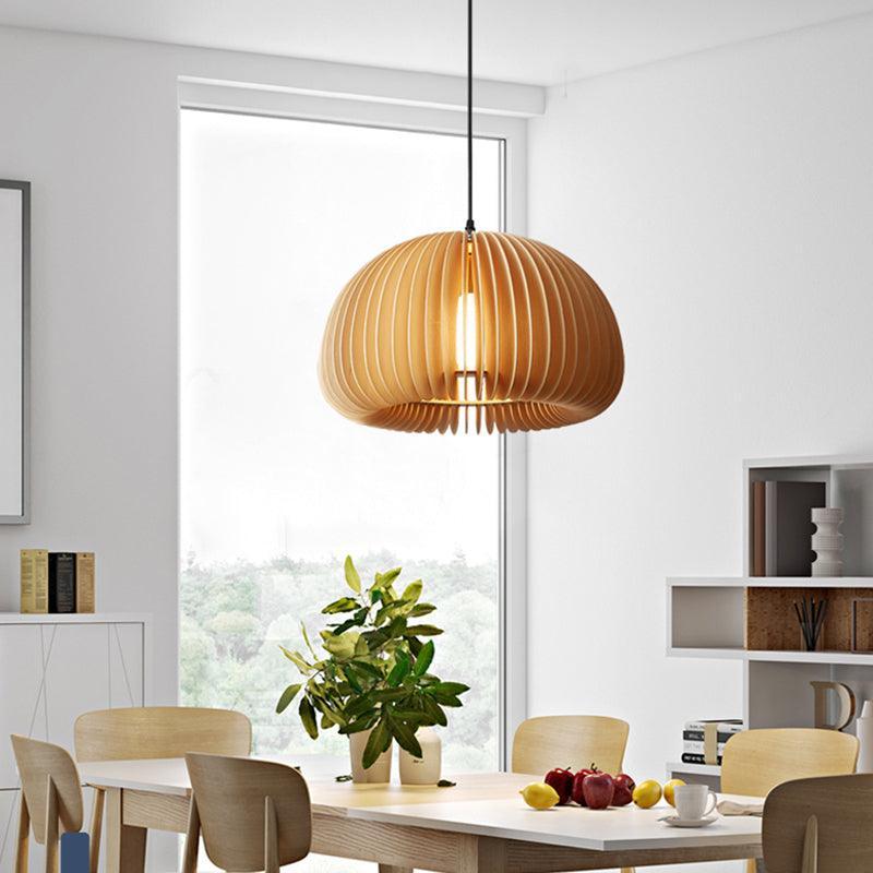 Houten Kunst Hanglamp | Moderne Rustieke Plafondlamp Van Hout