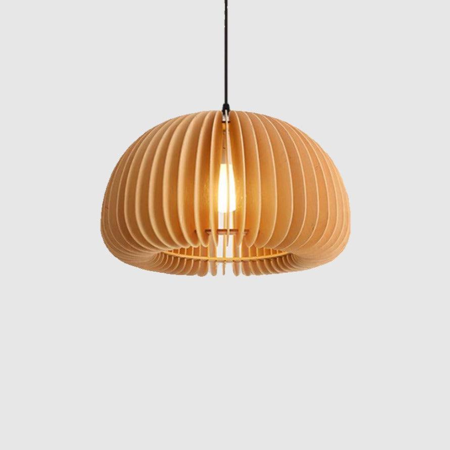 Houten Kunst Hanglamp | Moderne Rustieke Plafondlamp Van Hout