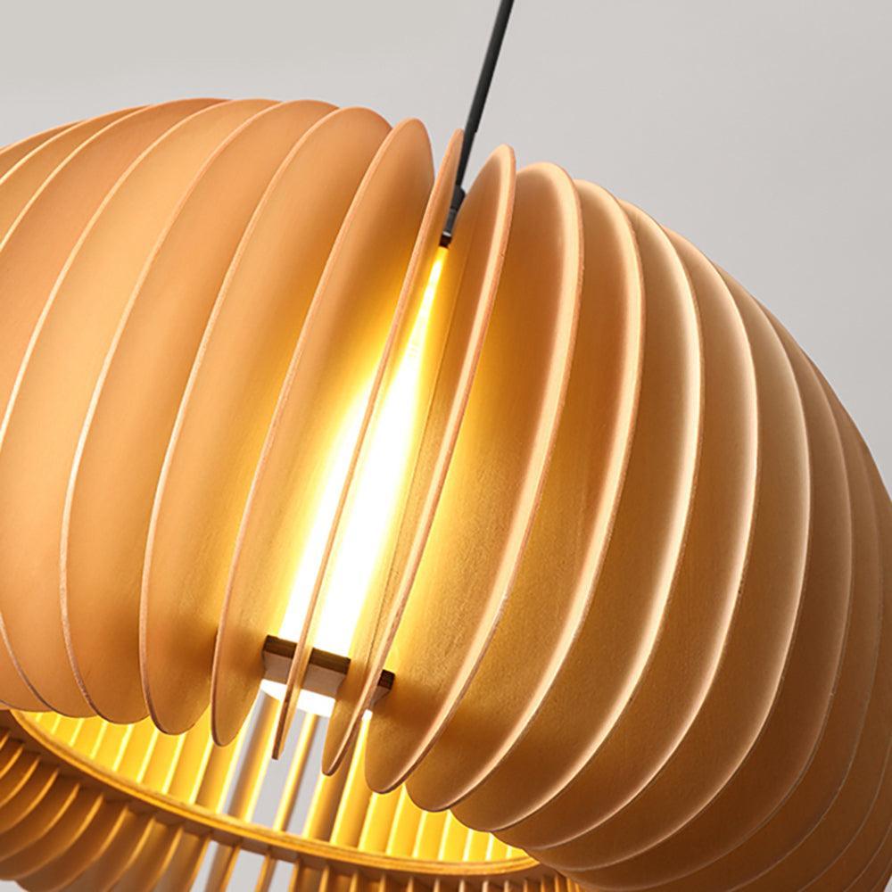 Houten Kunst Hanglamp | Moderne Rustieke Plafondlamp Van Hout