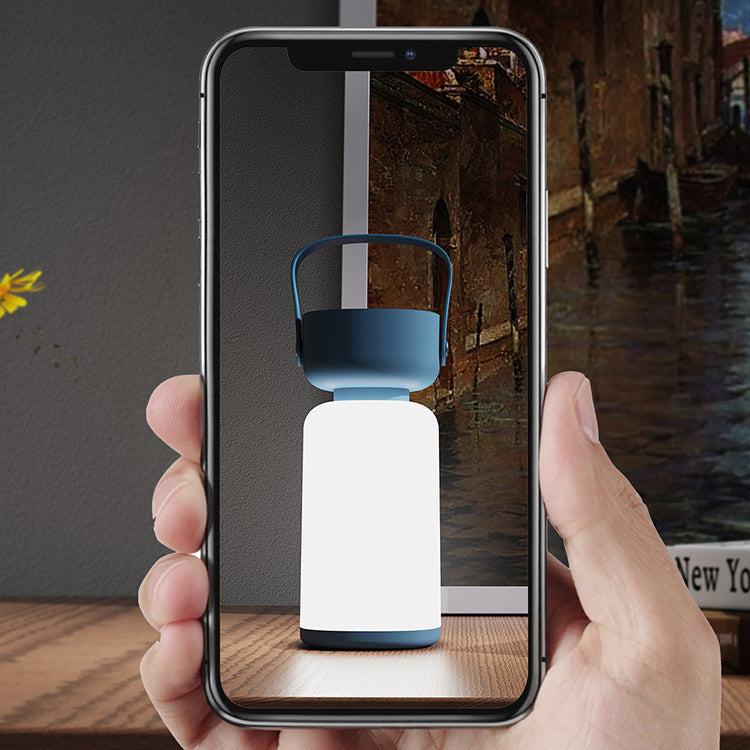 Lámpara de Mesa LED Portátil e Impermeable con Diseño Moderno en Cilindro