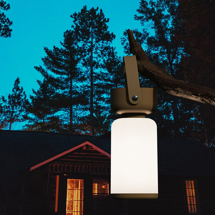 Lámpara de Mesa LED Portátil e Impermeable con Diseño Moderno en Cilindro