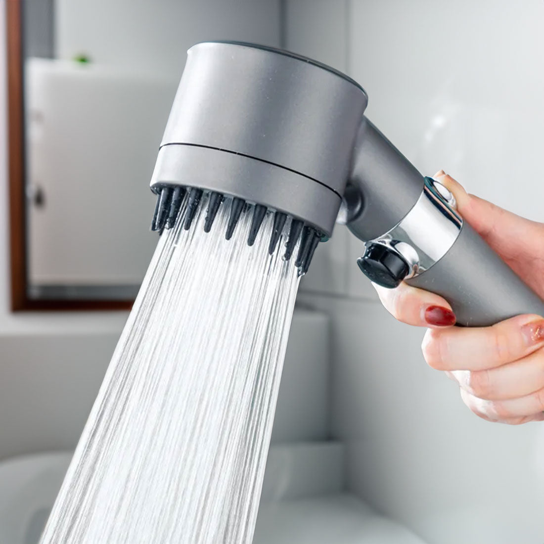 Verstelbare Hogedruk Douchekop Met 3 Sproeistanden & Waterfilter
