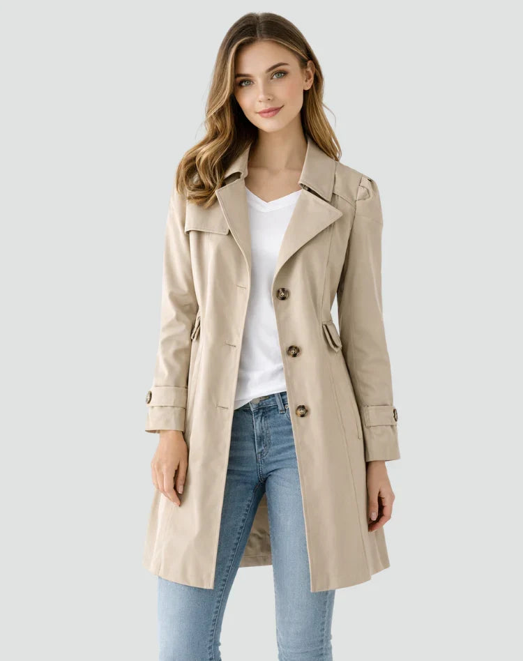 Dames Trenchcoat Met Klassieke Kraag | Gestructureerde Jas