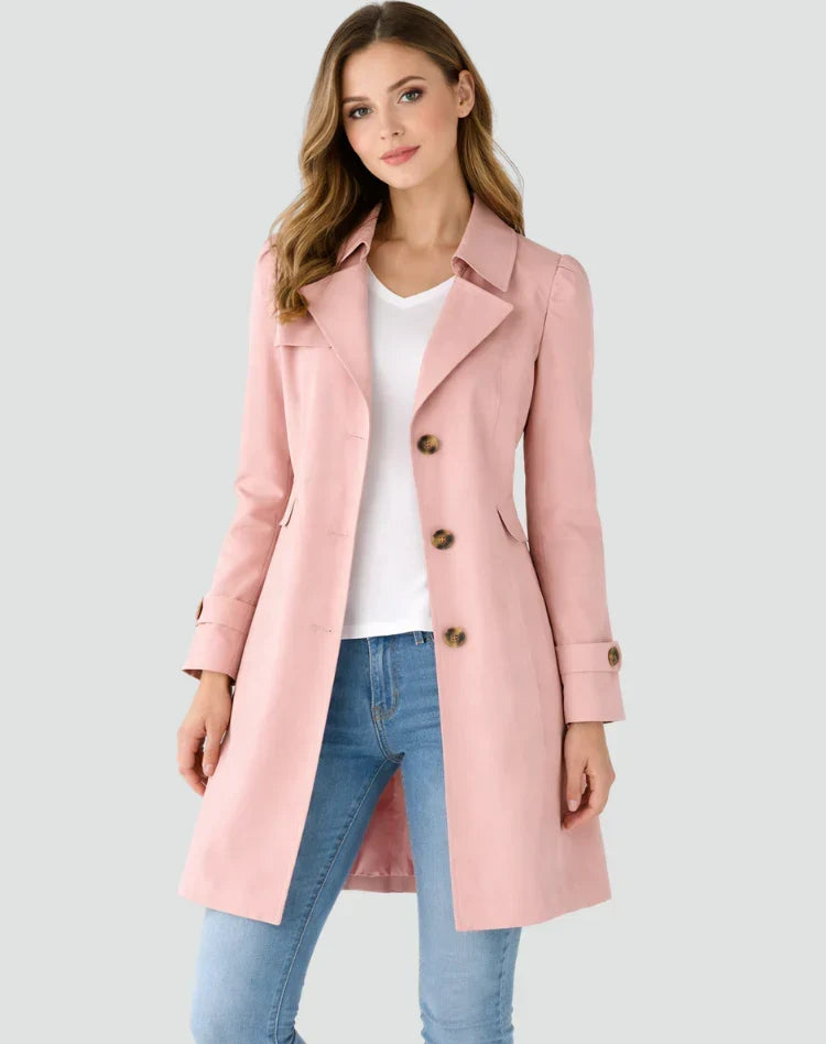 Dames Trenchcoat Met Klassieke Kraag | Gestructureerde Jas