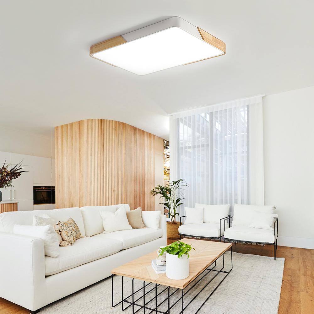 Löla – Moderne LED loftslampe med træ & akryl diffuser